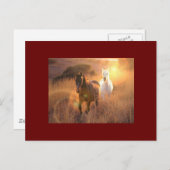 Carte postale Galloping Wild Horses (Devant / Derrière)