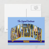 Carte postale GALVESTON Texas Grande Lettre (Devant / Derrière)