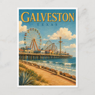 Carte Postale Galveston Texas Pier GeoSaga