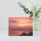 Carte postale Galveston Texas Sunset (Debout devant)