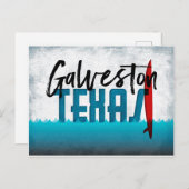 Carte postale Galveston Texas Surboard (Devant / Derrière)