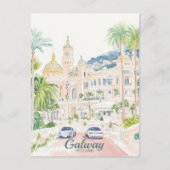 Carte Postale Galway Irlande Peinture Gouache Illustration Voyag (Devant)