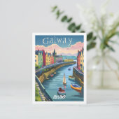 Carte Postale Galway Irlande Vintage célèbre Travel Place (Debout devant)