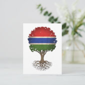 Carte Postale Gambie Drapeau Arbre de Vie personnalisable (Debout devant)