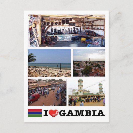 Carte Postale Gambie - I Love - (Devant)