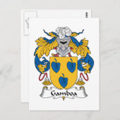 Carte Postale Gamboa Family Crest (Devant / Derrière)