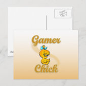 Carte Postale Gamer Chick (Devant / Derrière)