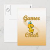 Carte Postale Gamer Chick (Devant / Derrière)