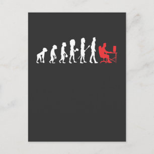 Carte Postale Gamer Evolution Funny Jeu Nerd PC Admin Gamer