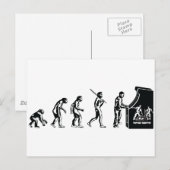 Carte Postale Gamer Evolution - Jeux vidéo Geek Arcade (Devant / Derrière)