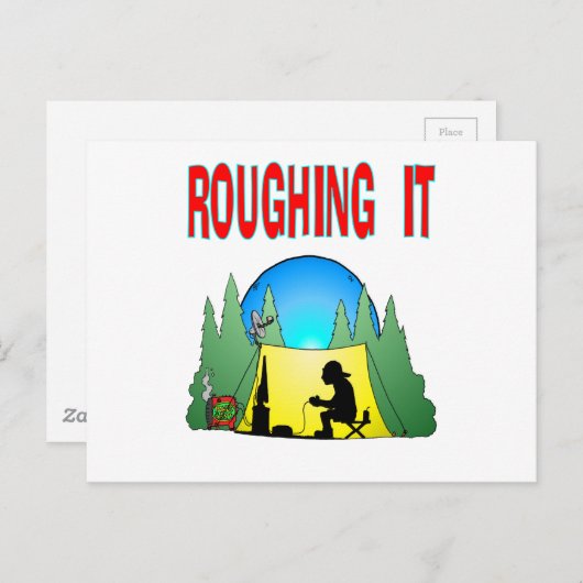 Carte Postale Gamer Roughing It (Devant / Derrière)