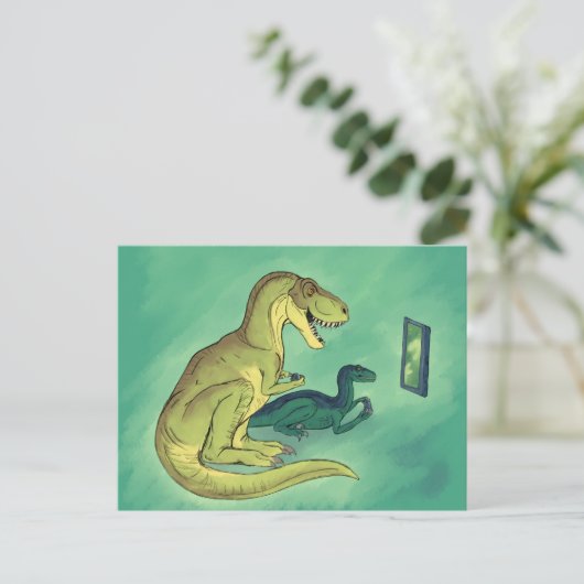 Carte Postale Gamer-Saurus (Debout devant)