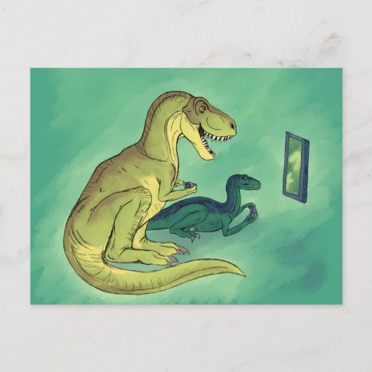 Carte Postale Gamer-Saurus (Devant)