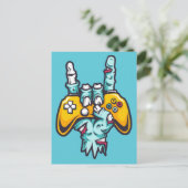 Carte postale Gamer Zombie (Debout devant)