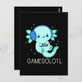 Carte Postale Gamesolotl Axolotl Gamer (Devant / Derrière)
