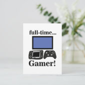 Carte Postale Gaming Gamer Funny (Debout devant)