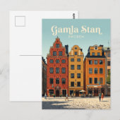 Carte Postale Gamla Stan Suède (Devant / Derrière)