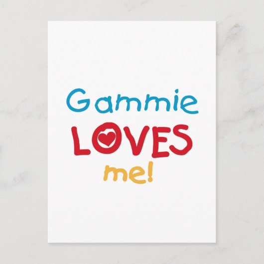Carte Postale Gammie aime mes t-shirts et cadeaux (Devant)