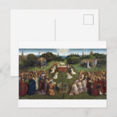 Carte Postale Gand Altarpiece (détail), Van Eyck Brothers (Devant / Derrière)