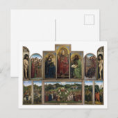 Carte Postale Gand Altarpiece, Van Eyck Brothers, 1425-1432 (Devant / Derrière)