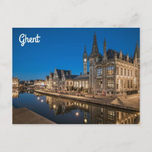Carte Postale Gand Belgique Cityscape at Night Photo