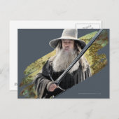 Carte Postale Gandalf avec épée verte (Devant / Derrière)