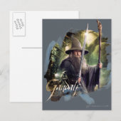 Carte Postale Gandalf Avec Personnel Et Épée (Devant / Derrière)