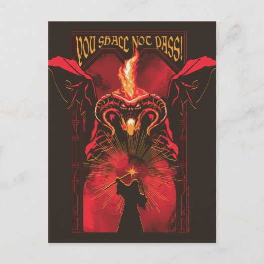 Carte Postale GANDALF™ contre Balrog "Vous ne passerez pas" Grap (Devant)