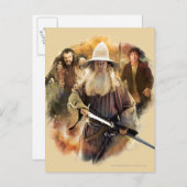Carte Postale Gandalf, THORIN OAKENSHIELD™ & BILBO BAGGINS™ (Devant / Derrière)