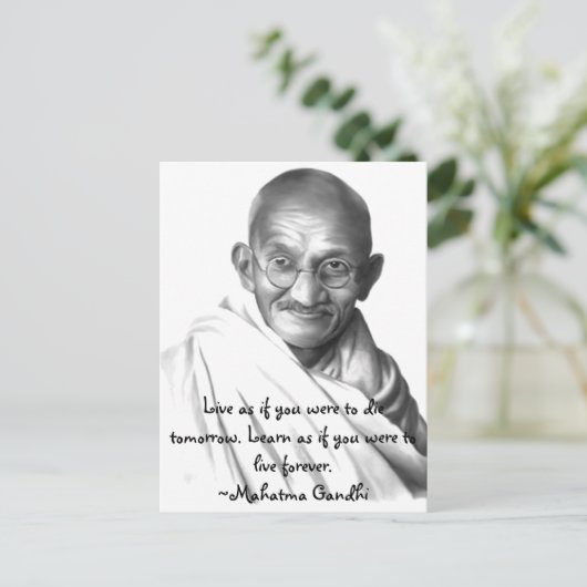 Carte Postale Gandhi (Debout devant)