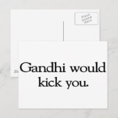 Carte Postale Gandhi (Devant / Derrière)