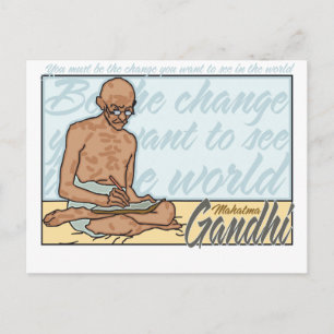 Carte Postale Gandhi Be The Change Citation