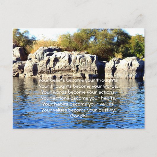 Carte Postale Gandhi Sagesse Citer Sur Le Destin (Devant)