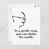 Carte Postale Gandhi secoue le monde (Devant / Derrière)