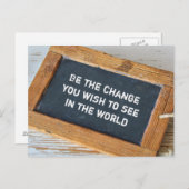 Carte Postale Gandhi - Sein der Wandel (Devant / Derrière)