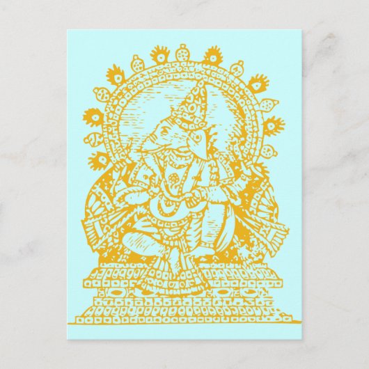 Carte Postale Ganesh : Dieu du succès (Devant)