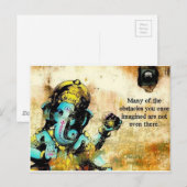 Carte Postale Ganesh Ganesha Hindu India Asian Elephant Deity (Devant / Derrière)