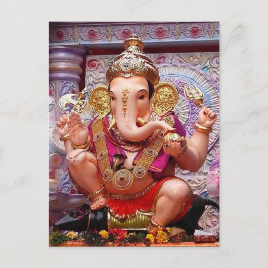 Carte Postale Ganesh Ganesha Hindu India Asian Elephant Deity (Devant)