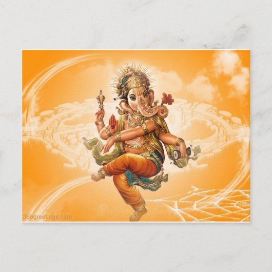 CARTE POSTALE GANESH HINDU DIEU (Devant)