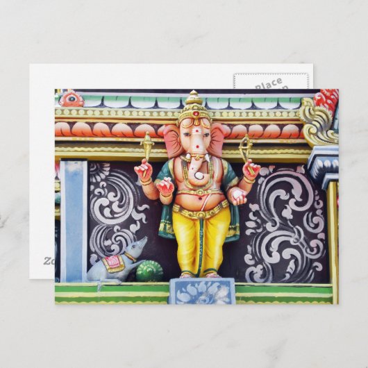 Carte Postale Ganesh Idol Sculpture (Devant / Derrière)