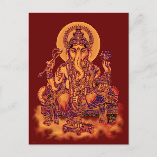Carte Postale Ganesh - Remover des obstacles (Devant)