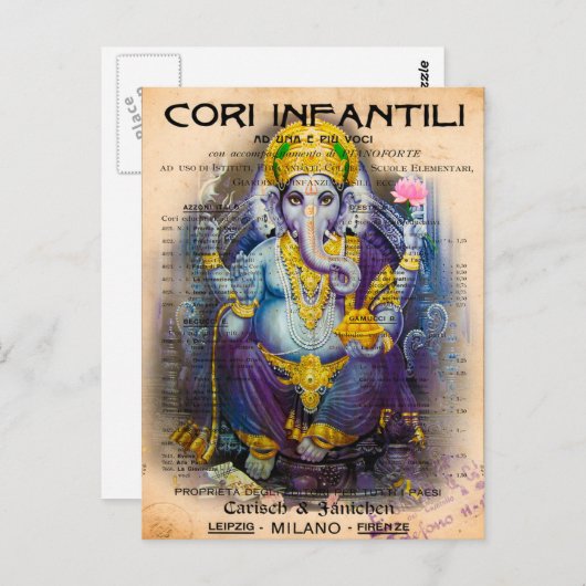 Carte Postale Ganesha (Devant / Derrière)