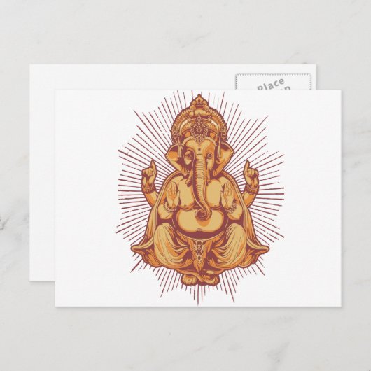 Carte Postale Ganesha (Devant / Derrière)