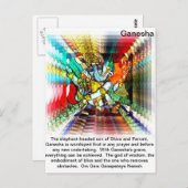 Carte postale Ganesha (Devant / Derrière)