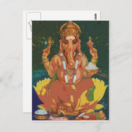 Carte Postale Ganesha (Devant / Derrière)
