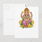 Carte postale Ganesha (Devant / Derrière)