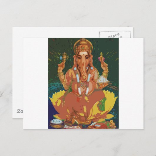 Carte Postale Ganesha (Devant / Derrière)