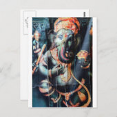 Carte Postale Ganesha éléphant Hindou Succès Dieu (Devant / Derrière)