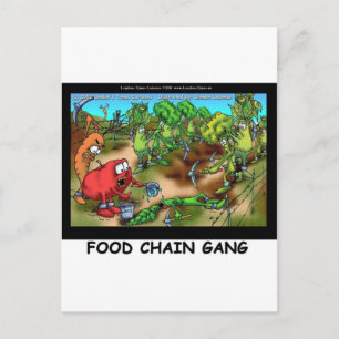 Carte Postale Gang de la chaîne alimentaire Cadeaux drôles T-shi