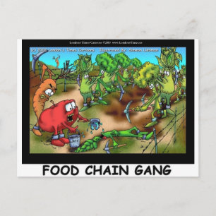 Carte Postale Gang de la chaîne alimentaire T-shirts et objets à